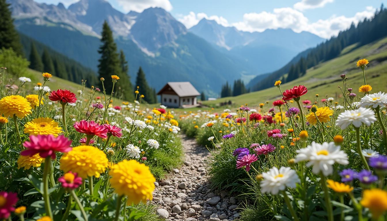 explorez la randonnée botanique et découvrez les magnifiques fleurs de montagne classées par couleurs pour une balade enrichissante et colorée.